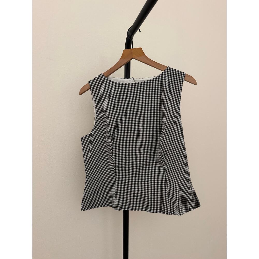 New few Moda O.P.T Aveline linen plaid skirt set $222 sz 12 - Picture 7 of 8